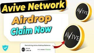 Avive network July airdrop claim process | avive token withdrawal #avivemining