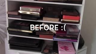 HOW TO ORGANIZE MAKEUP PALETTES || CYNTHIA GLOWING BEAUTY