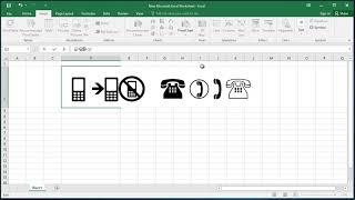 How to insert Telephone (phone) sign (symbol) in Excel