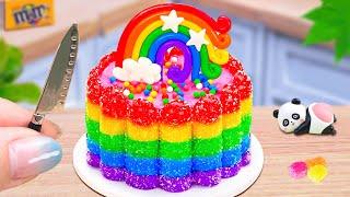 Perfect Sweet Rainbow Jelly Cake  Mini Rainbow Chocolate Cake Decorating Ideas  Petite Baker