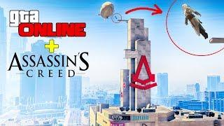 Assassin’s Creed в ГТА 5! Захват точек обзора, прыжок веры и паркур по небоскребам.. GTA 5 ГОНКИ