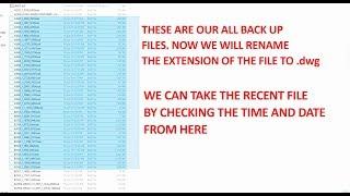 Recover AutoCAD File | Find Auto save location and Backup File | Drawing Recovery Manager