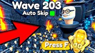 OMG!!200 WAVE GLITCH WITH SCIENTIST MECH! I GOT TOILET GOD RANK! Toilet Tower Defense