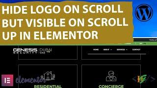 How to Hide Logo on Sticky Header Scrolling But Show on Scroll Up via Code in Elementor WordPress