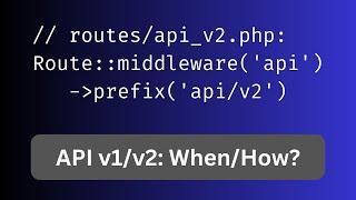 How To Implement Laravel API V1/V2 Versioning