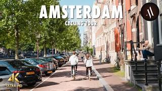 Autumn Canal Cycling Tour of Prinsengracht, Amsterdam • 4K 60fps