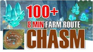 CHASM CRYSTAL CHUNK FARM ROUTE | FAST 100+ Rocks in 8mins | 2.6 Genshin Impact