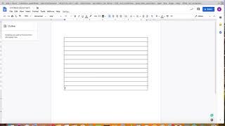 Insert multiple rows quickly google docs