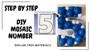 GIANT MOSAIC NUMBER | FULL STEP BY STEP TUTORIAL |