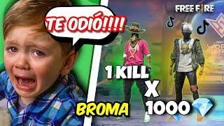 1000 DIAMANTES X KILL BROMA A TIKTOKER FAMOSO!! | Rain28