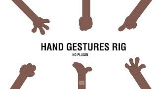 Hand Gestures Rig (no Plugin needed) #animation #2d #handgesture