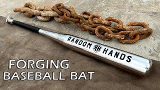 Rusted Chain Forged into a Steel BASEBALL BAT