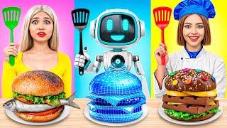 Me vs Grandma Cooking Challenge With a Robot! Cake Decorating Modern Ideas by YUMMY JELLY