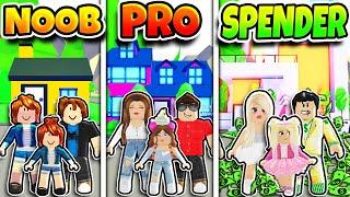 NOOB vs PRO vs ROBUX SPENDER FAMILY CHALLENGE in ADOPT ME