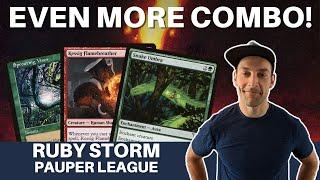 WORKING ON THAT STORMING! I put Snake Umbra combo AND Sprouting Vines in a wild Pauper Storm!