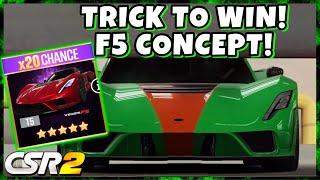 TRICK TO WIN VENOM F5 CONCEPT!! SUPER RARE SPEC!! | CSR Racing 2