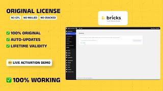 Bricks Builder with License Key | Lifetime auto-updates | Best WordPress Website Builder