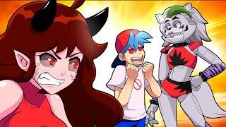 Friday Night Funkin' - Funkin' at Freddy: GF Jealous of Roxane Wolf? FNF X FNAF Animation