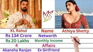 Comparison: KL Rahul Vs Athiya Shetty | Networth, Affairs, Family, Luxury Cars and Status