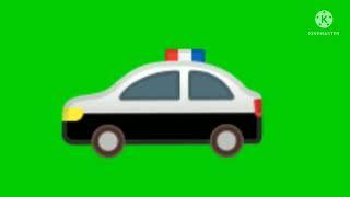 moving police car emoji Facebook green screen