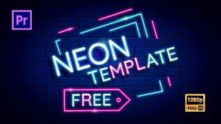 Neon Text Intro Template Free Download Adobe Premiere