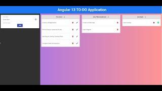 TODO Application in Angular 13 | Angular Project | Angular Material TODO App | Angular Drag & Drop