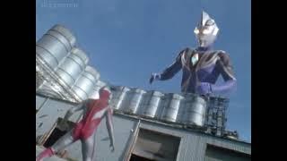 Ultraman Agul defeats Ultraman Gaia