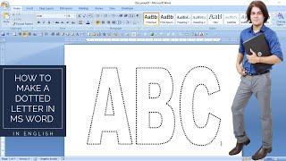 How to make a dotted letter in ms word | dotted letter