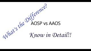 AOSP vs AAOS