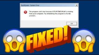 How To Fix a Missing VCRUNTIME140.dll Error Windows 10 2021 | Unable To Found VCRUNTIME140.dll FIX!