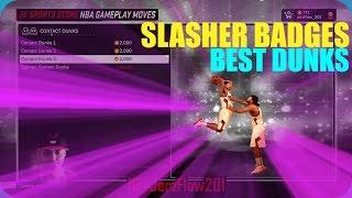 NBA 2K17 Slasher Gold Badges !! Best Dunks !!