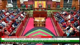 NATIONAL ASSEMBLY | FRIDAY, 18TH OCTOBER 2024 | MORNING SESSION