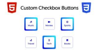 Custom Checkbox Buttons with HTML & CSS - Font Awesome Icons