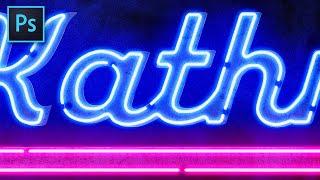 Neon Sign Text Effect | Photoshop Tutorial with Free Textures