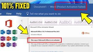 This copy of Microsoft office is not activated - Product Activation Failed in Ms Office & 365 - Fix