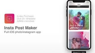 Instagram Post Maker - Full iOS app template with in-app purchases and ads