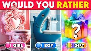Would You Rather...? Girl or Boy or Mystery Gift Edition ️ Quiz Shiba