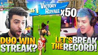 Ninja And I Try To BREAK The Duo Win Streak World Record! - Fortnite Battle Royale