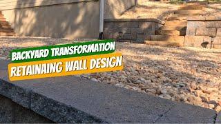 Hardscape Design by Brooks Landscaping | Retaining Wall | Crab Orchard Steps | Decorative Gravel