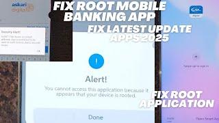 Fix Root Mobile Banking App | Banking Apps Fix |  Banking App Update Fix 2025 |Fix Root Application