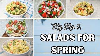 My Top 5 Favorite Salads For Spring! | Perfect for Picnics, BBQ's and Lunches