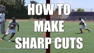 How to make running back sharp cuts : Football Tips