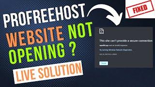 ProFreeHost Website Not Opening | Profreehost WordPress Not Working (SOLUTION That Works)