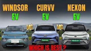 Windsor EV vs Curvv EV vs Nexon EV | Which Is Best ? | Antique Auto Car