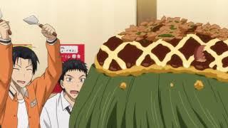 Takao yeets his food on Midorima's head and Midorima beats da hecc out of him