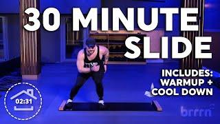 30 Minute Sweat & Laughter Inducing Slide Board Workout | Feat. Brrrn Founder, Jimmy T. Martin