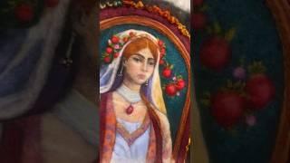 Needle felting a portrait . Relaxing ASMR Fiber Art #art #needlefelting #asmr #woolart #craft #fiber