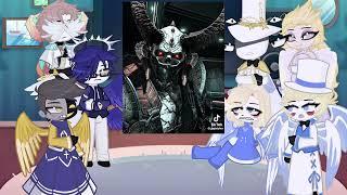 Hazbin Hotel Angels react to doom slayer as new god | Lucifer | Charlie | Gacha life 2 |