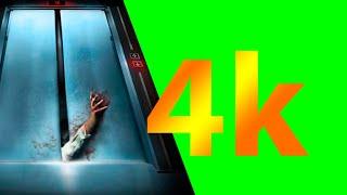 Passenger elevator animation on green screen 4k