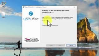 Open Office on Windows 10